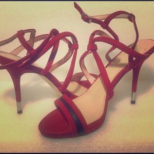 GX by Gwen Stefani High Heel Red Strappy Sandal 9m